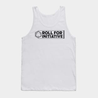 Roll For Initiative BLK Outline Tank Top